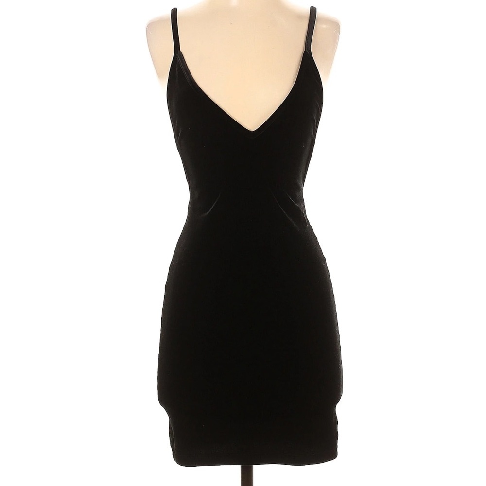 American Apparel Black Velvet Mini Dress